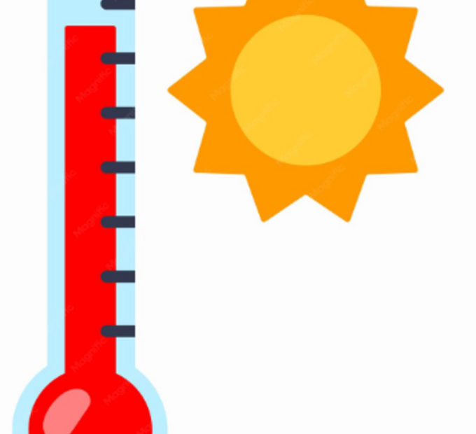 thermomètre qui chauffe au soleil