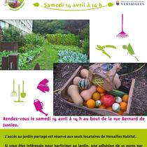 Affiche lancement jardin partagé Bernard de Jussieu