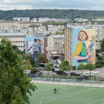 Fresque des artistes ARIZ et JADE RIVERA @Quai36 (crédit photo aruallan)