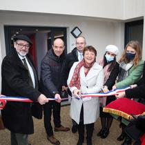Inauguration de 31 logements rue Jean Bart Voisins le Bretonneux par Alexandra Rosetti maire de Voisins le Bretonneux, la représentante du Préfet, les partenaires financiers et les équipes de Versailles Habitat