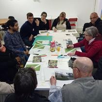 réunion de concertation avec les locataires pour l'élaboration du projet d'embellissement du patio